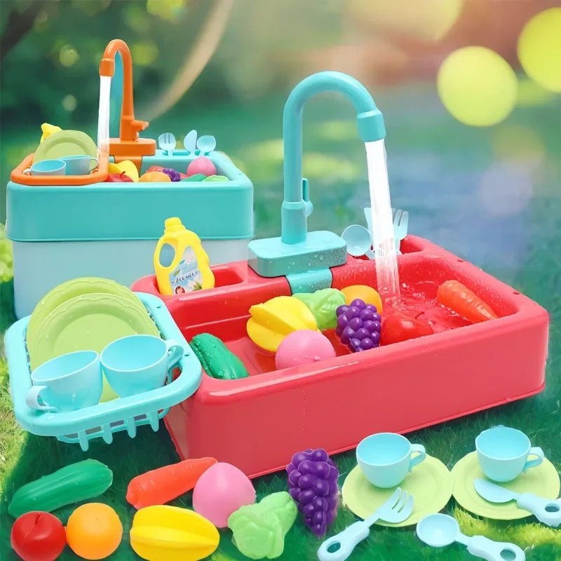 Kids Plastic Kitchen Sink Toy  - đánh giá và giá Kids Outdoor Kitchen Accessories